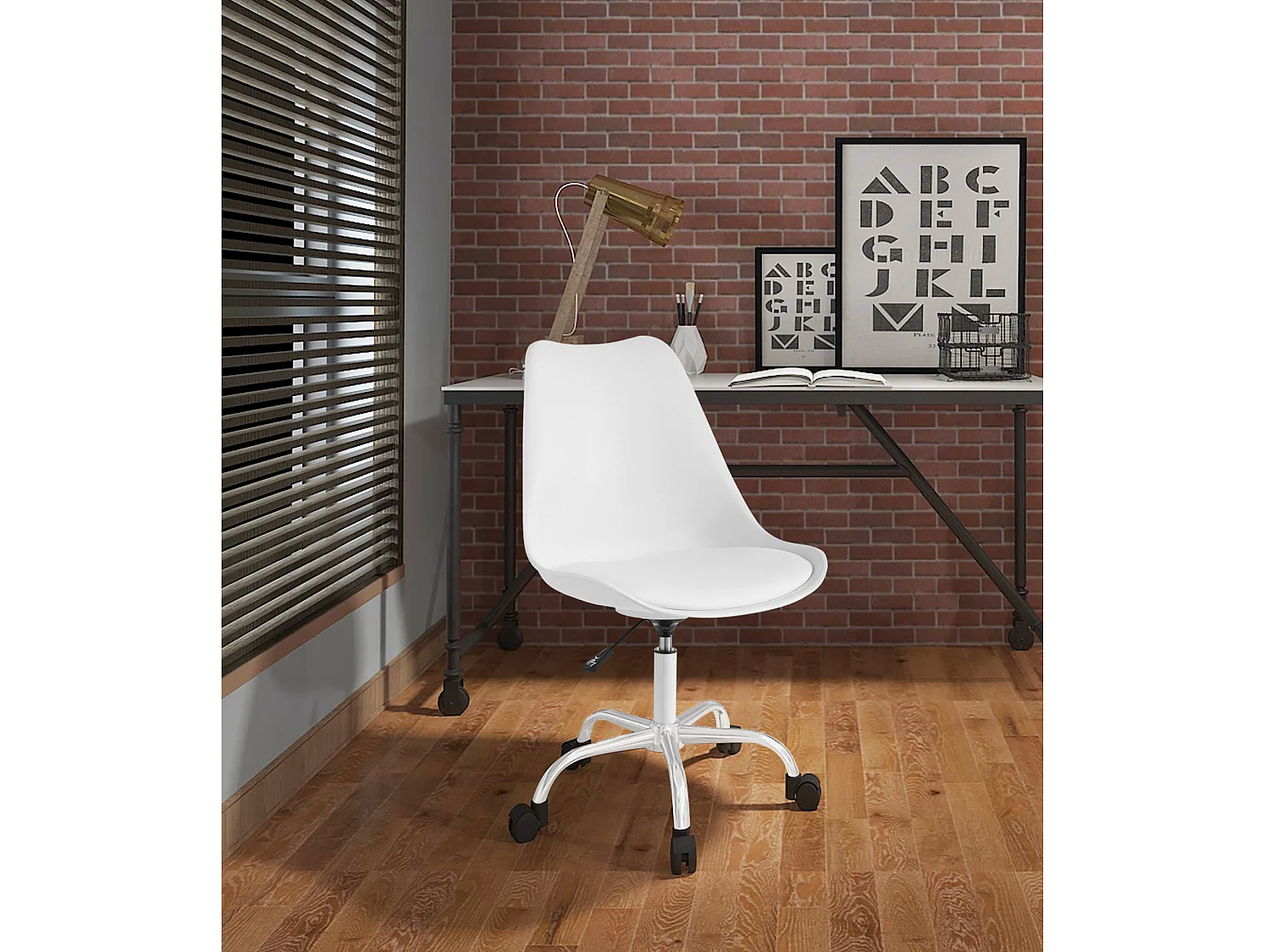 Donny|Chaise de bureau blanc