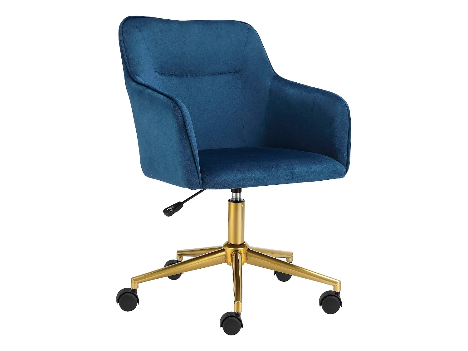 Caspar | Chaise de bureau bleu / or