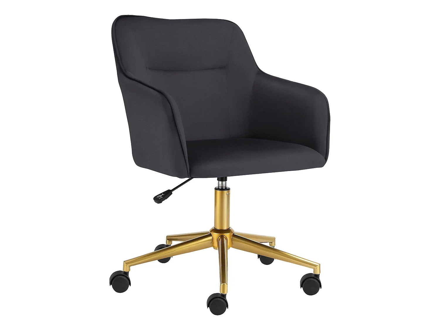 Caspar | Chaise de bureau gris / or