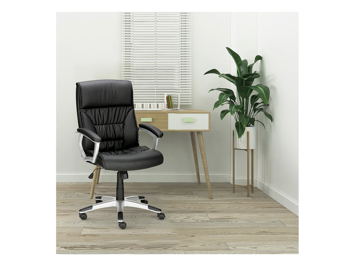 Flori|Chaise de bureau en Noir