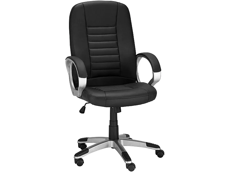 CRUISE|Chaise de bureau en PU noir