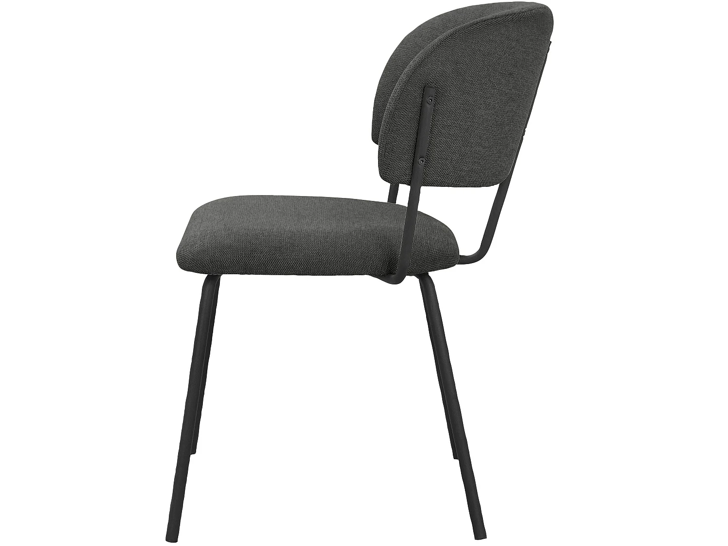 Claudia | Chaise de salle à manger 2 Pack Anthracite