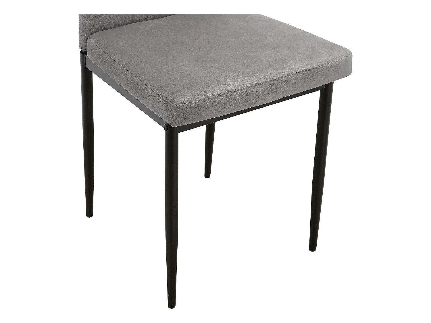 Kelly|Chaise de salle à manger en velours gris