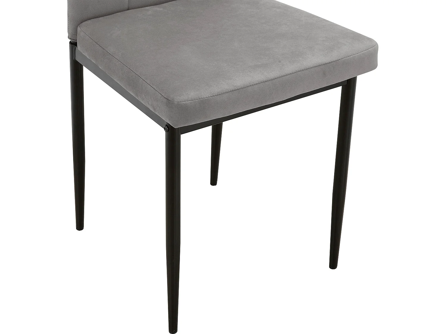 Kelly|Chaise de salle à manger en velours gris