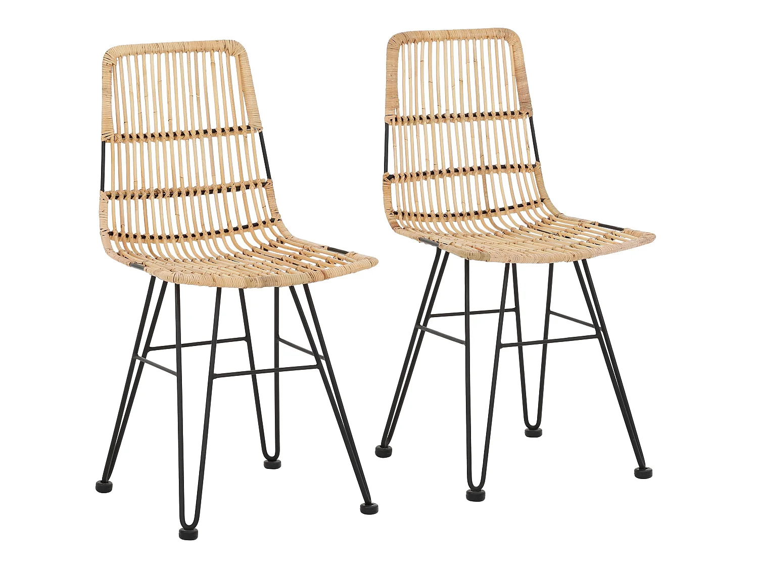 Filli | Chaise 2 Pack en Rotin Nature