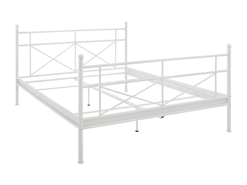 Thora | Cama 160x200 cm em Metal Branco