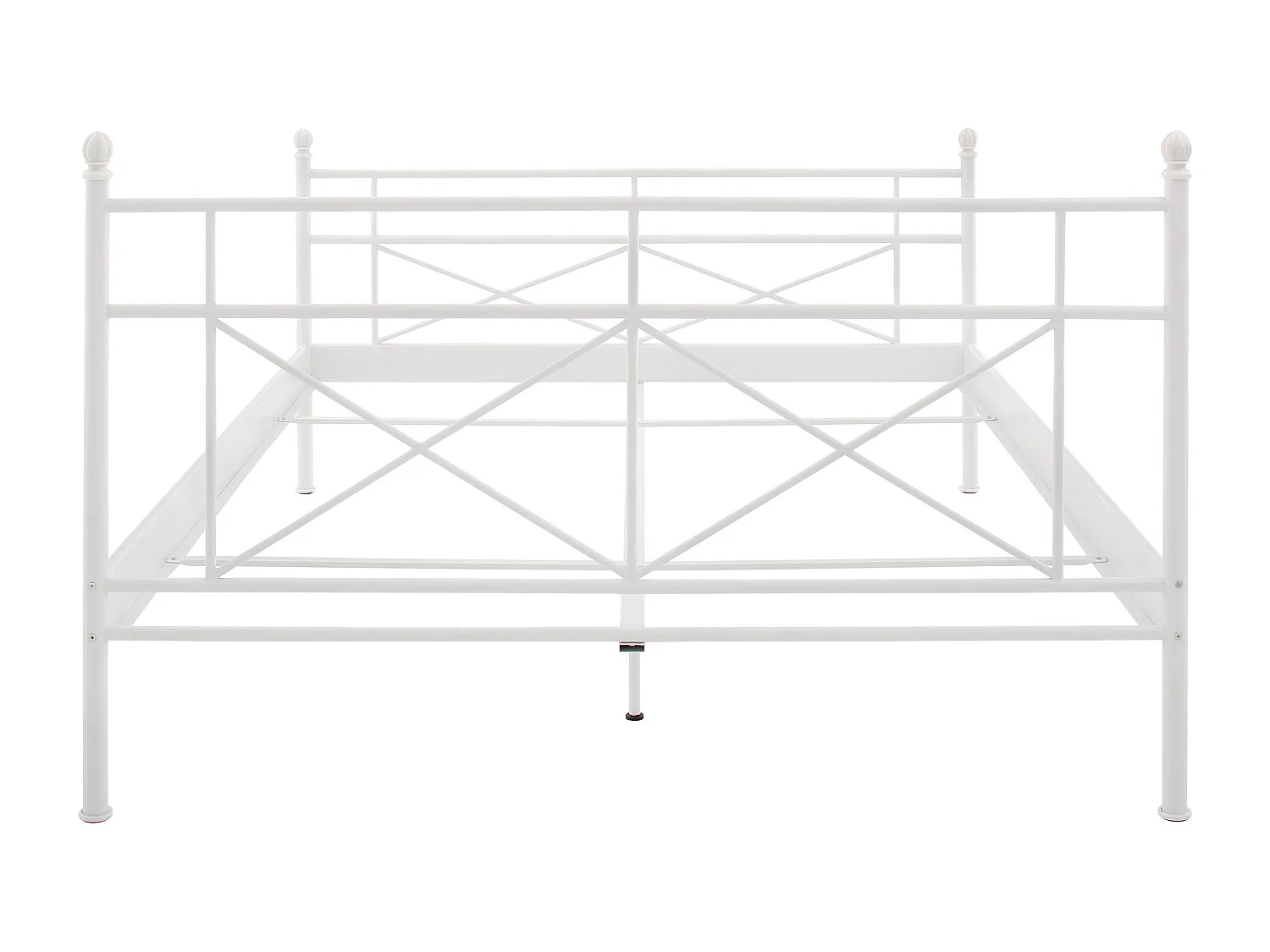 Thora|Lit 90x200 cm en métal blanc