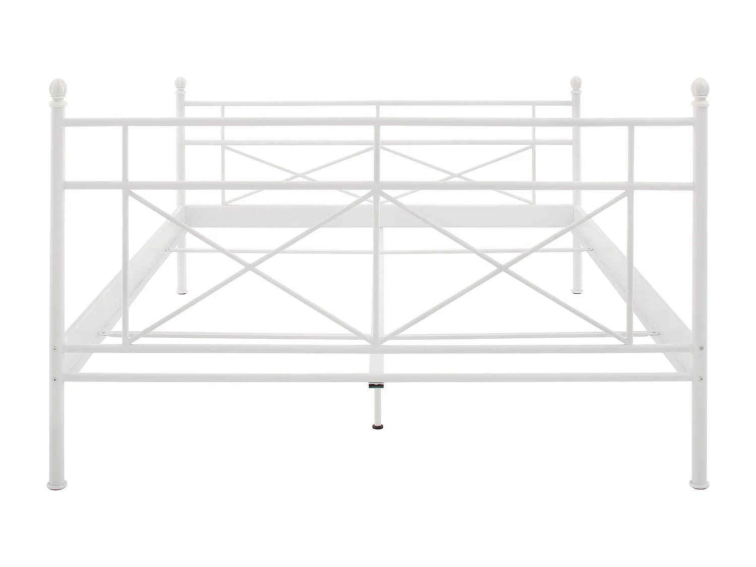 Thora|Lit 90x200 cm en métal blanc