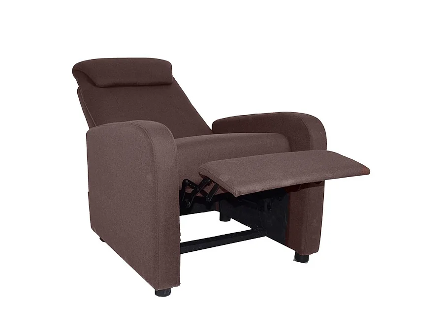 WeHome - Ontspannende ligfauteuil in Marta Brown-stof