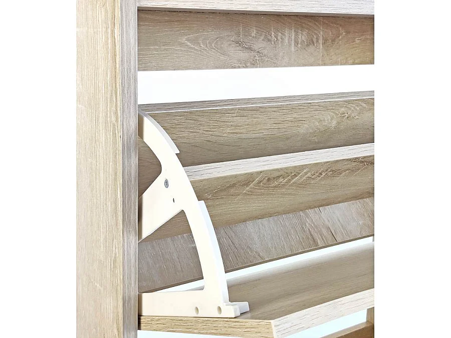 WeHome - Étagère à chaussures 3 portes peu encombrante avec double étagère