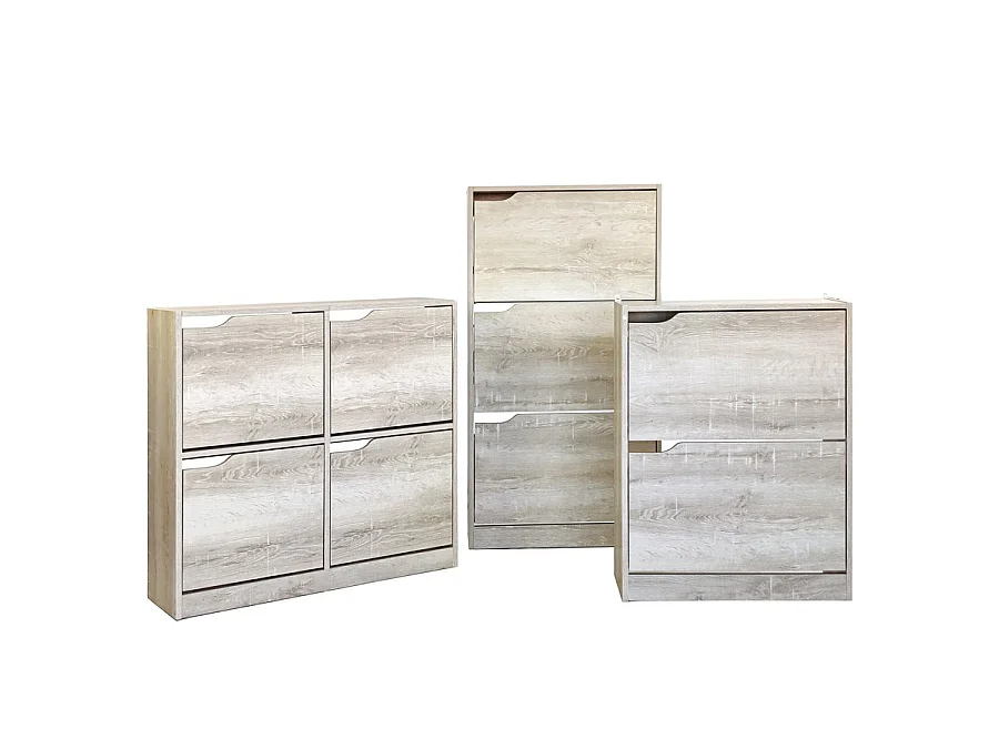 WeHome - Étagère à chaussures 3 portes peu encombrante avec double étagère