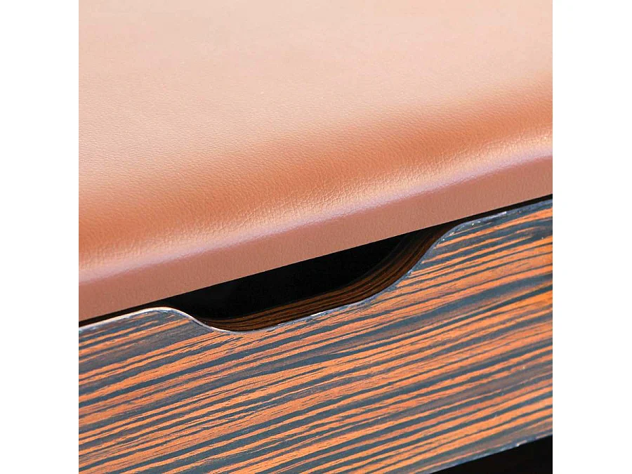 WeHome - Petite étagère à chaussures ouvrante en bois foncé