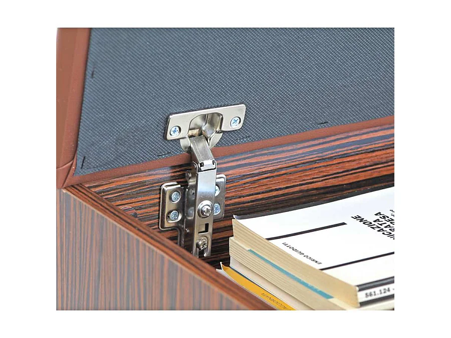 WeHome - Petite étagère à chaussures ouvrante en bois foncé