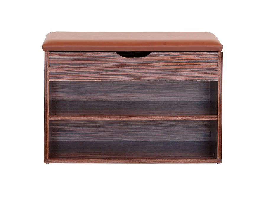 WeHome - Petite étagère à chaussures ouvrante en bois foncé