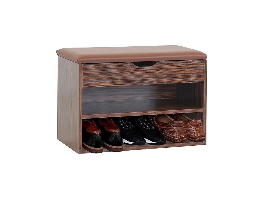 WeHome - Schoenenrek met kleine opening in donker hout