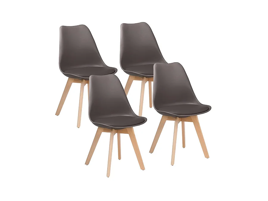 WeHome - Lot de 4 chaises d'intérieur Candice, design café moderne