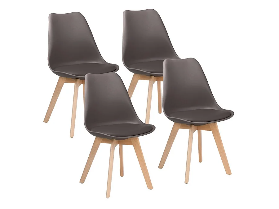 WeHome - Lot de 4 chaises d'intérieur Candice, design café moderne