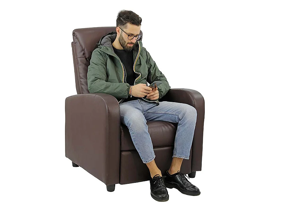 WeHome - Bruine verstelbare fauteuil