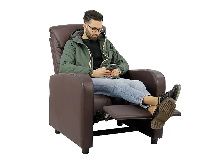 WeHome - Fauteuil inclinable marron