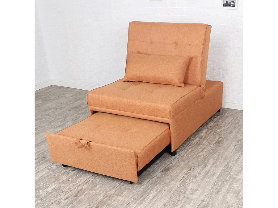 WeHome - Poltrona design apribile in tessuto arancione