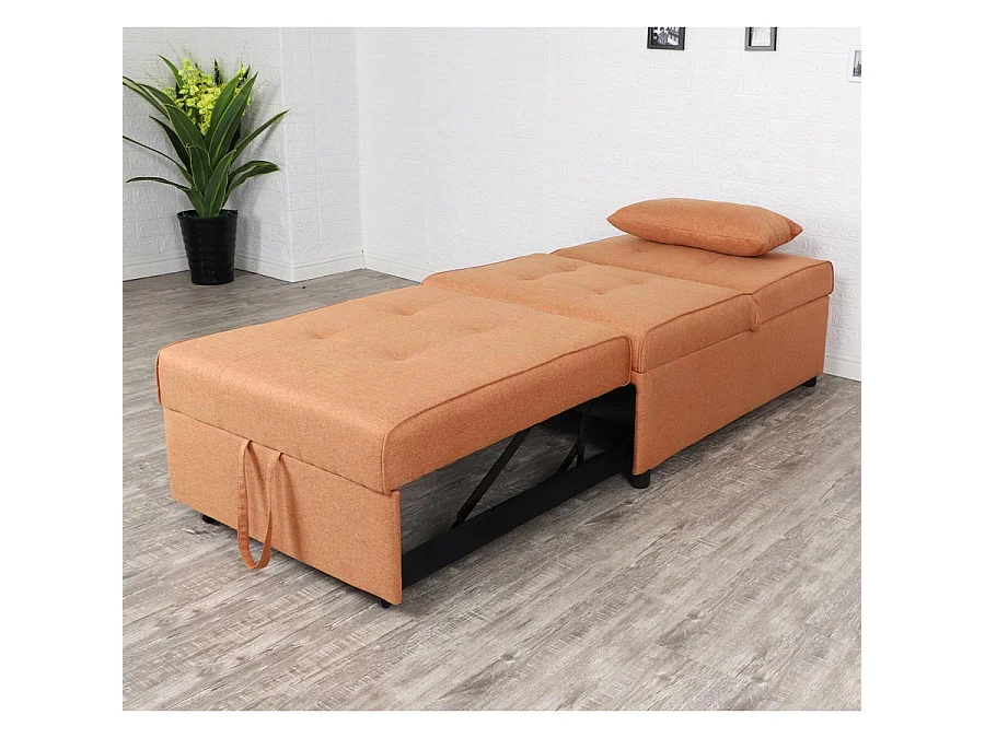 WeHome - Poltrona design apribile in tessuto arancione