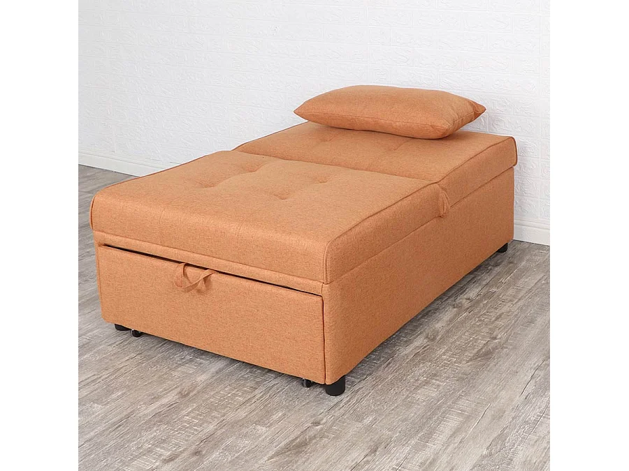 WeHome - Poltrona design apribile in tessuto arancione