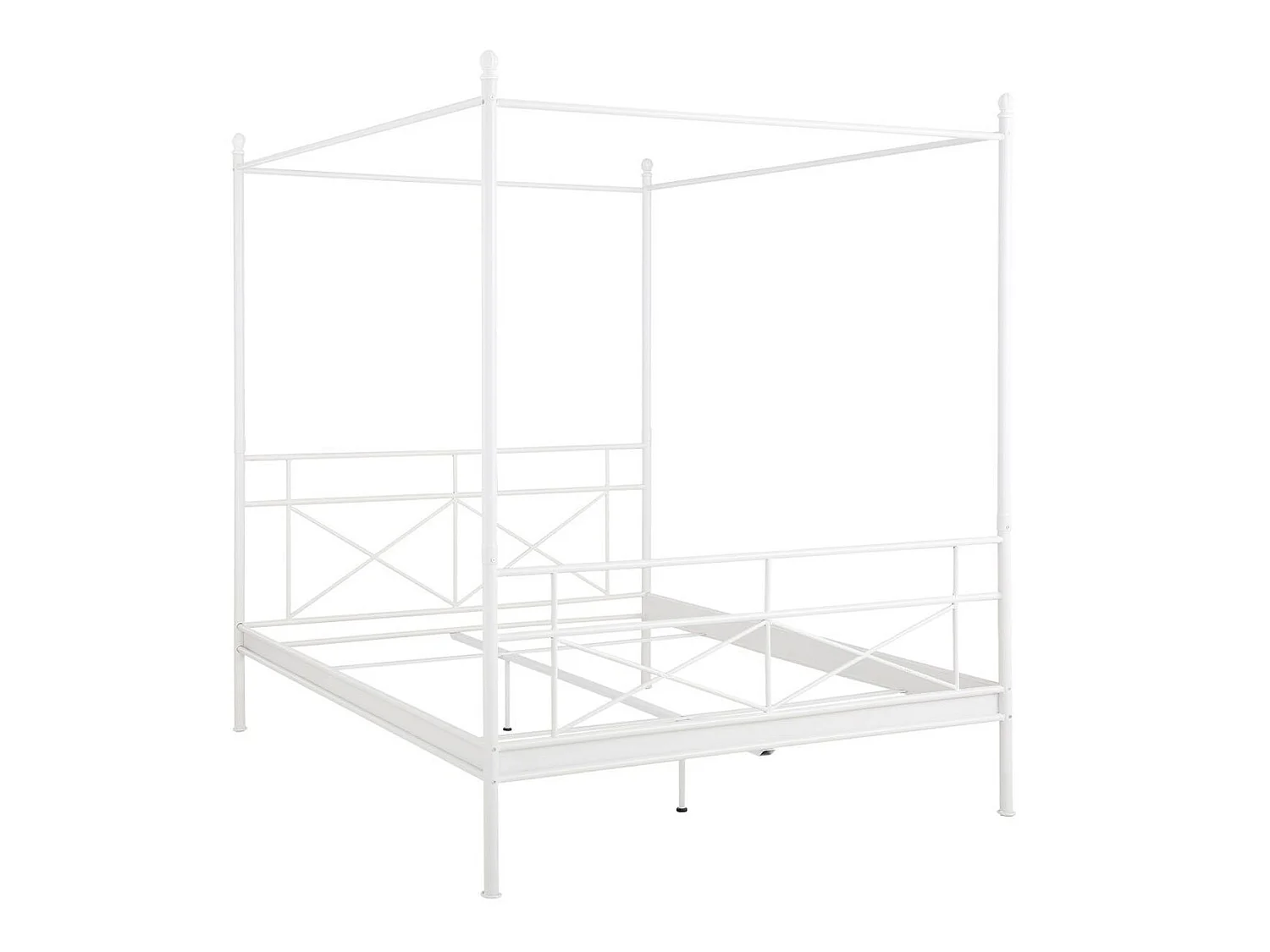 Letto a baldacchino 160 cm Bianco