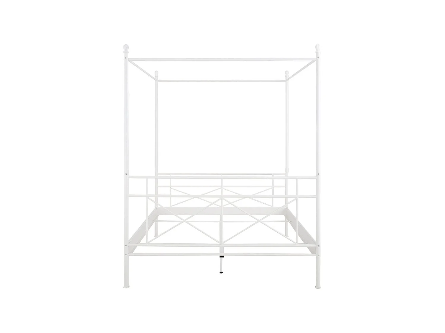 Thora | Cama com dossel 160 cm em Branco