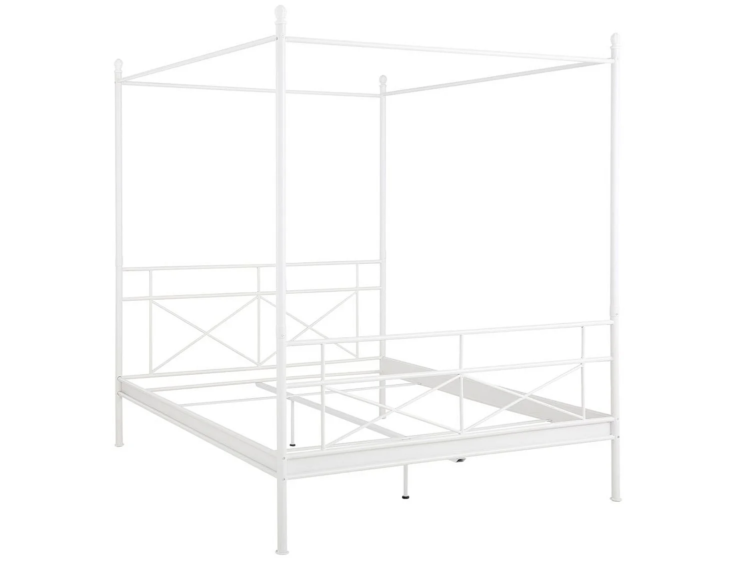 Thora | Cama com dossel 160 cm em Branco