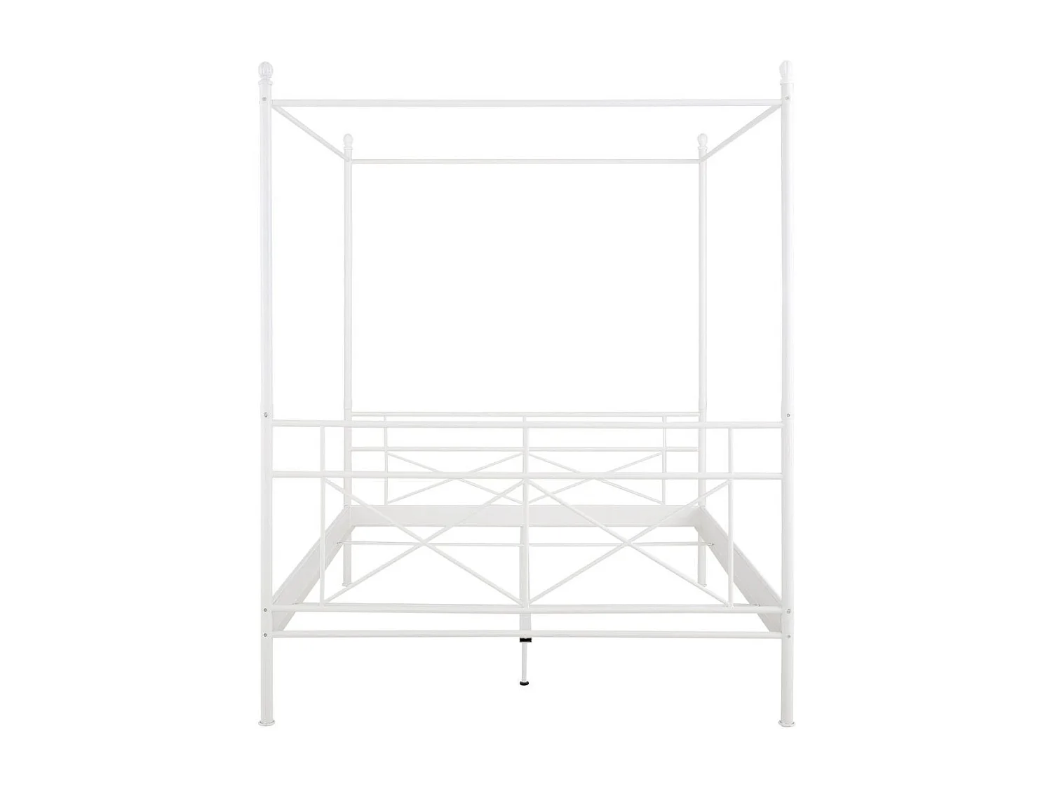 Letto a baldacchino 160 cm Bianco