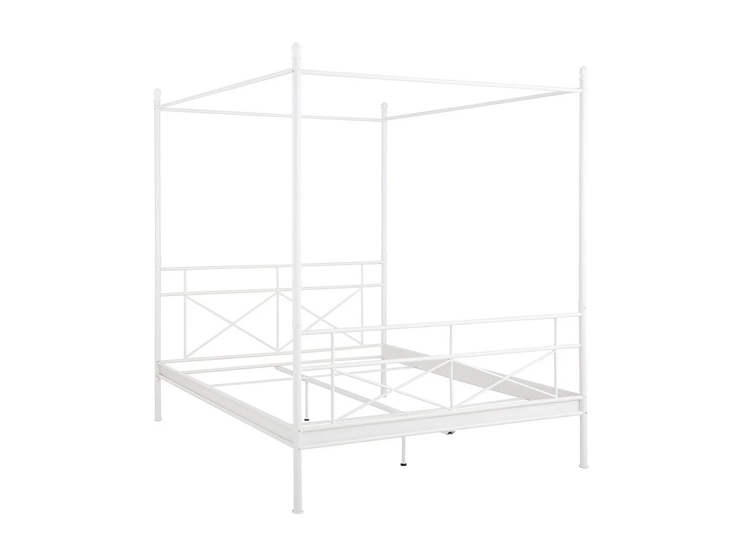 Letto a baldacchino 160 cm Bianco