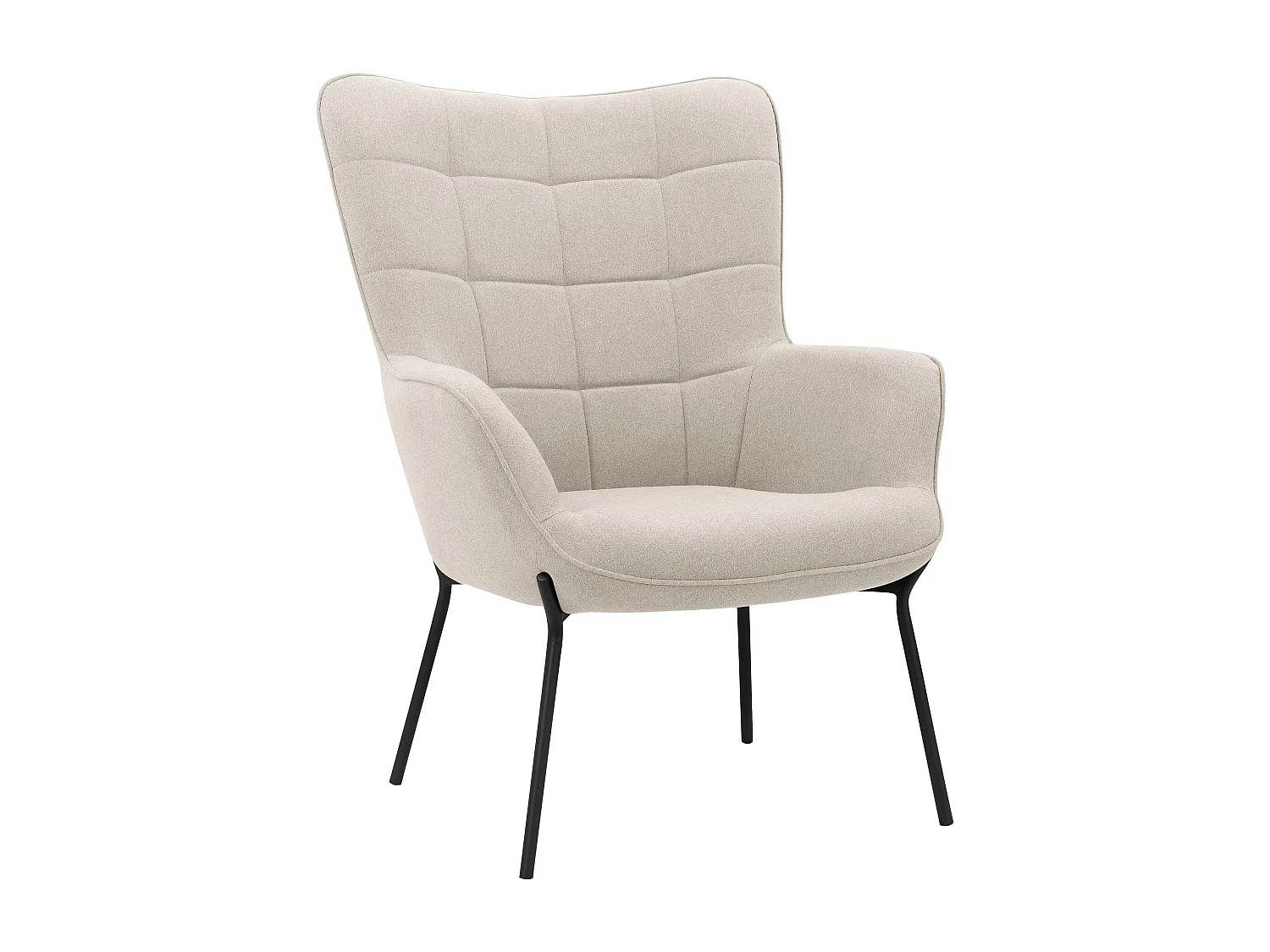 Boris|Fauteuil en velours beige