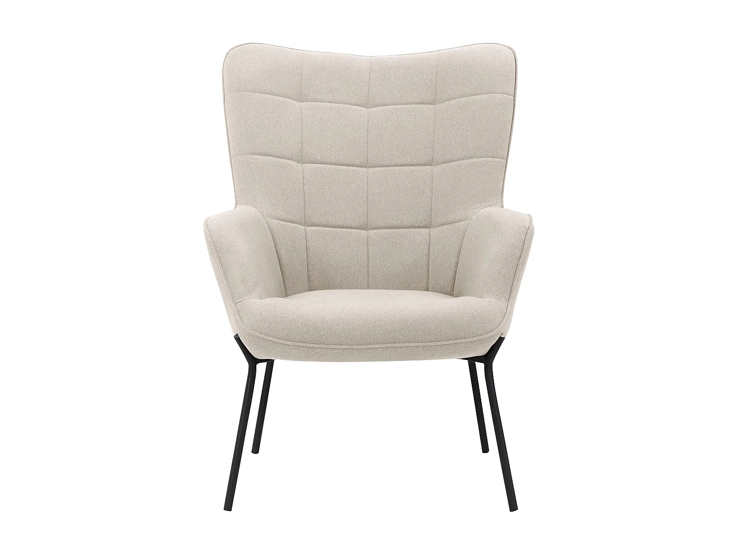 Boris|Fauteuil en velours beige