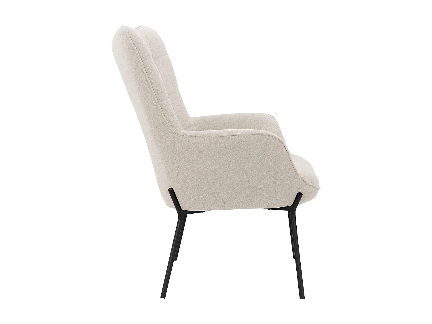 Boris|Fauteuil en velours beige