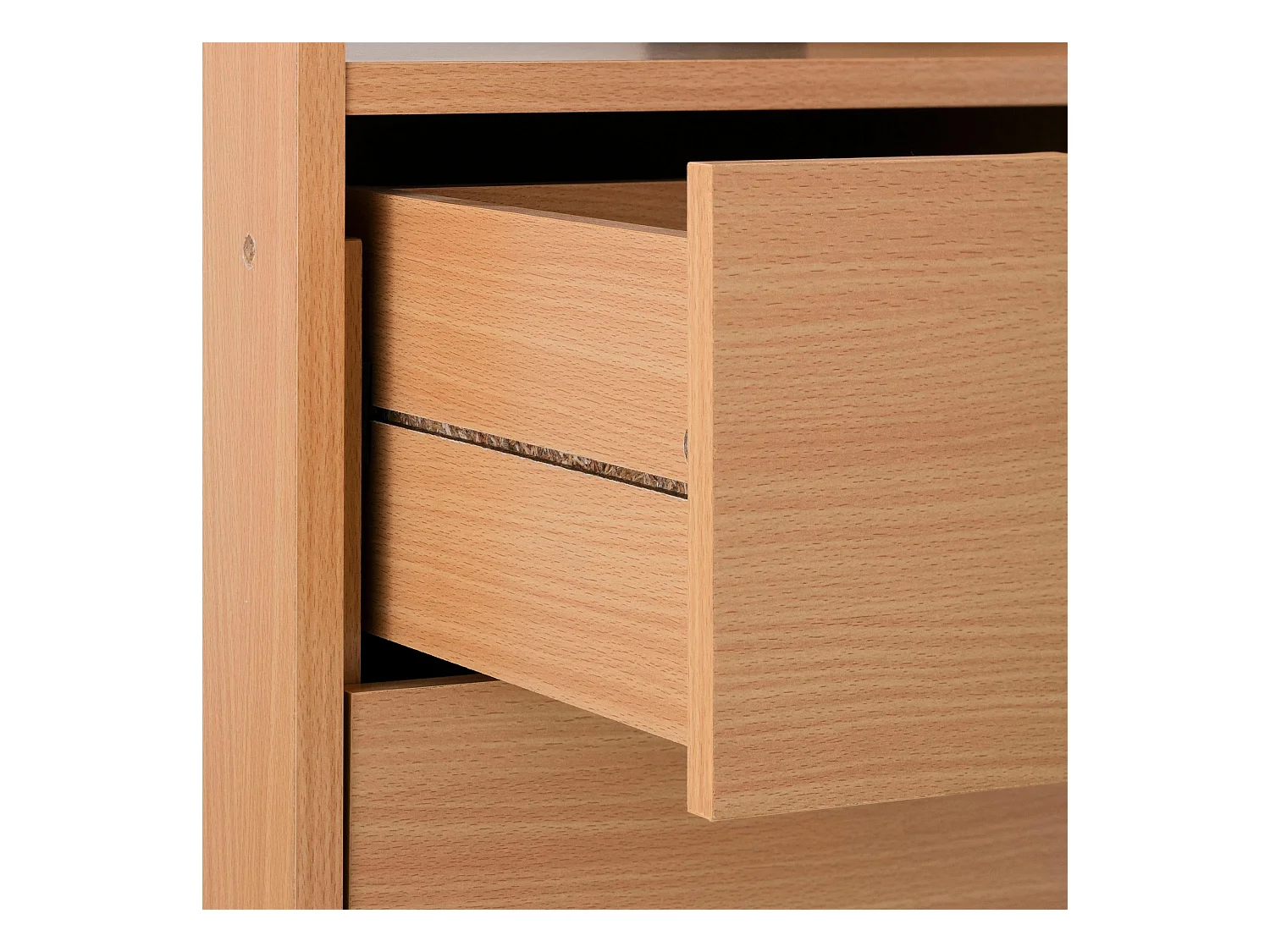 Kiwi|Bibliothèque avec bureau en MDF hêtre