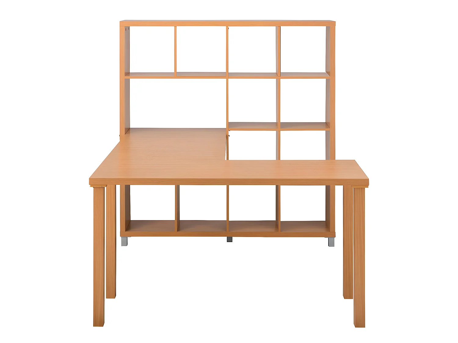 Kiwi|Bibliothèque avec bureau en MDF hêtre