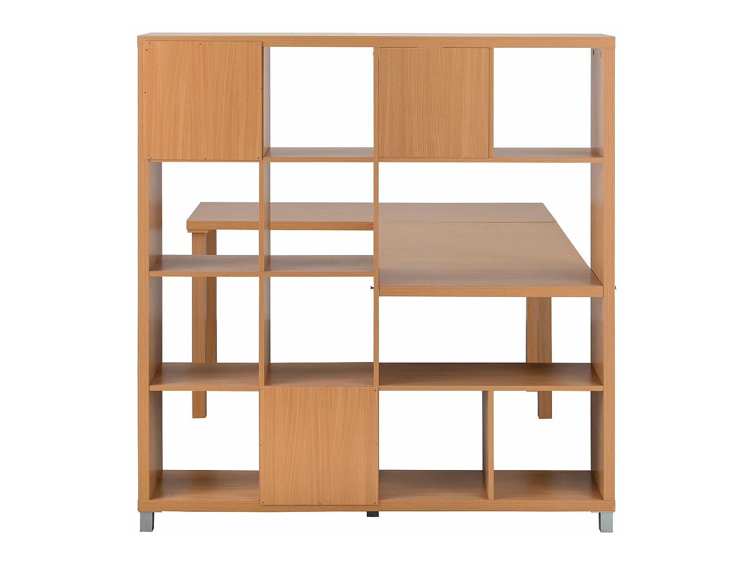 Kiwi|Bibliothèque avec bureau en MDF hêtre