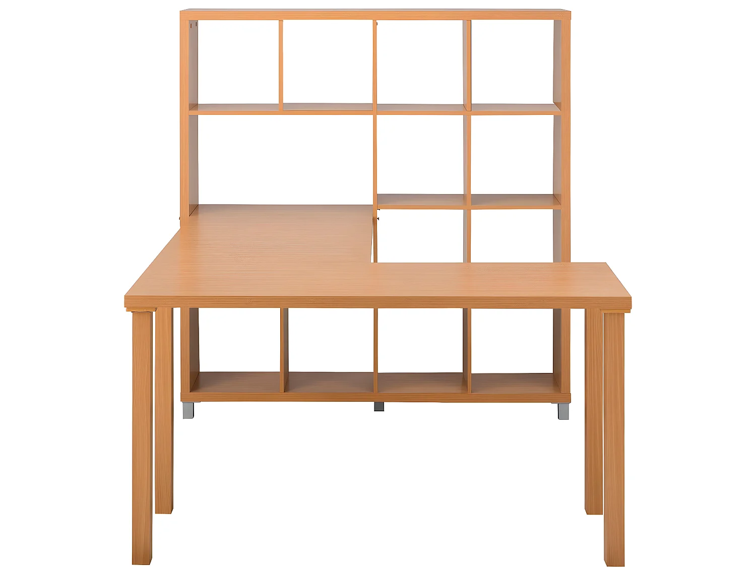 Kiwi|Bibliothèque avec bureau en MDF hêtre