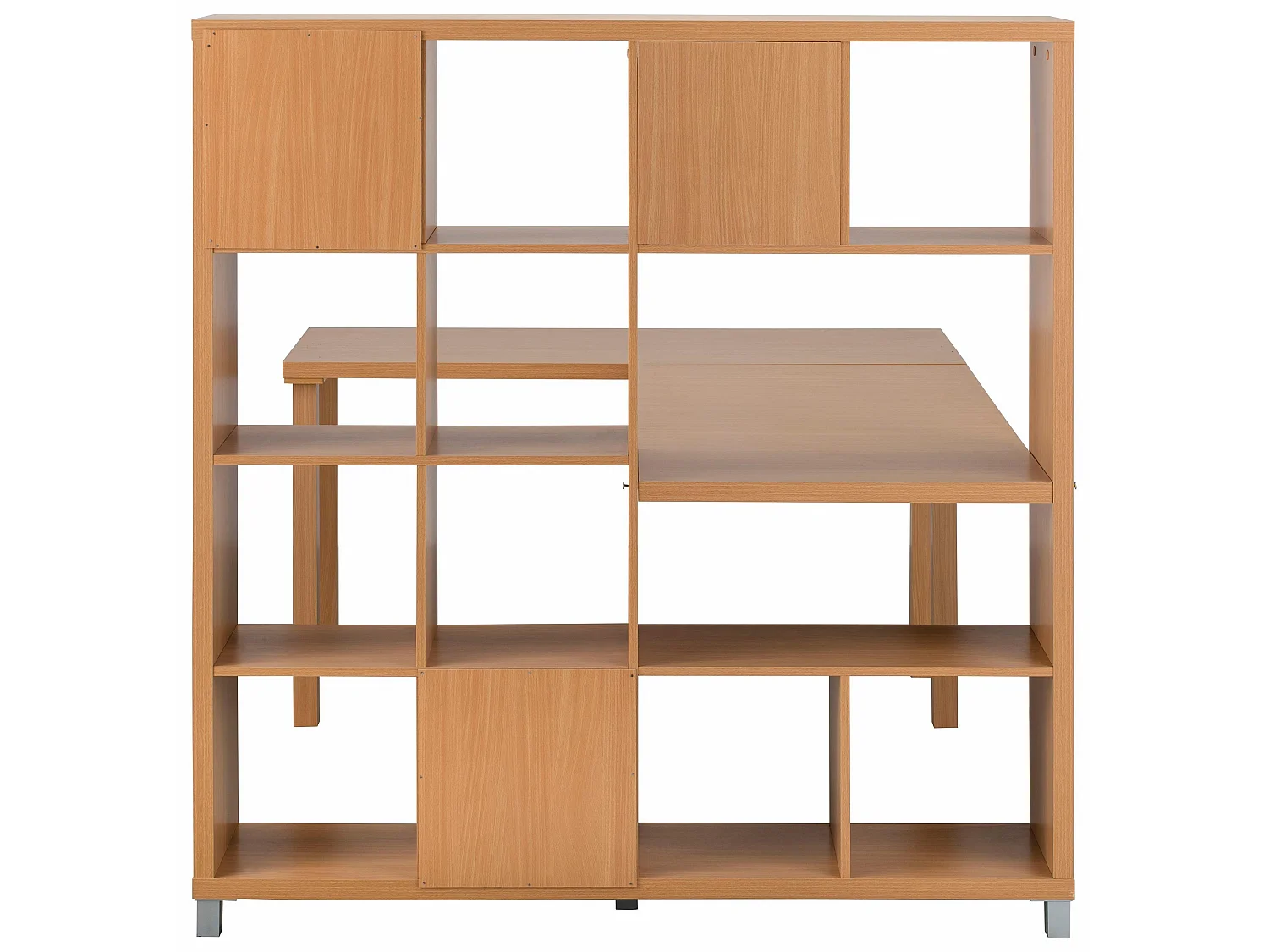 Kiwi|Bibliothèque avec bureau en MDF hêtre