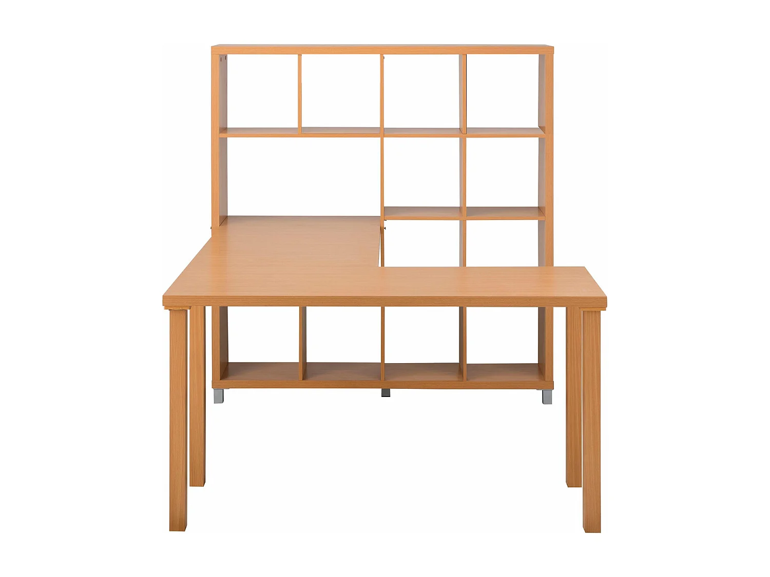 Kiwi|Bibliothèque avec bureau en MDF hêtre