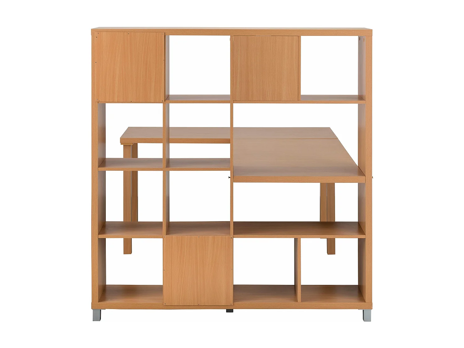 Kiwi|Bibliothèque avec bureau en MDF hêtre