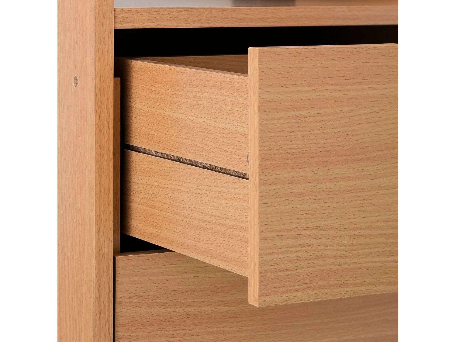 Kiwi|Bibliothèque avec bureau en MDF hêtre