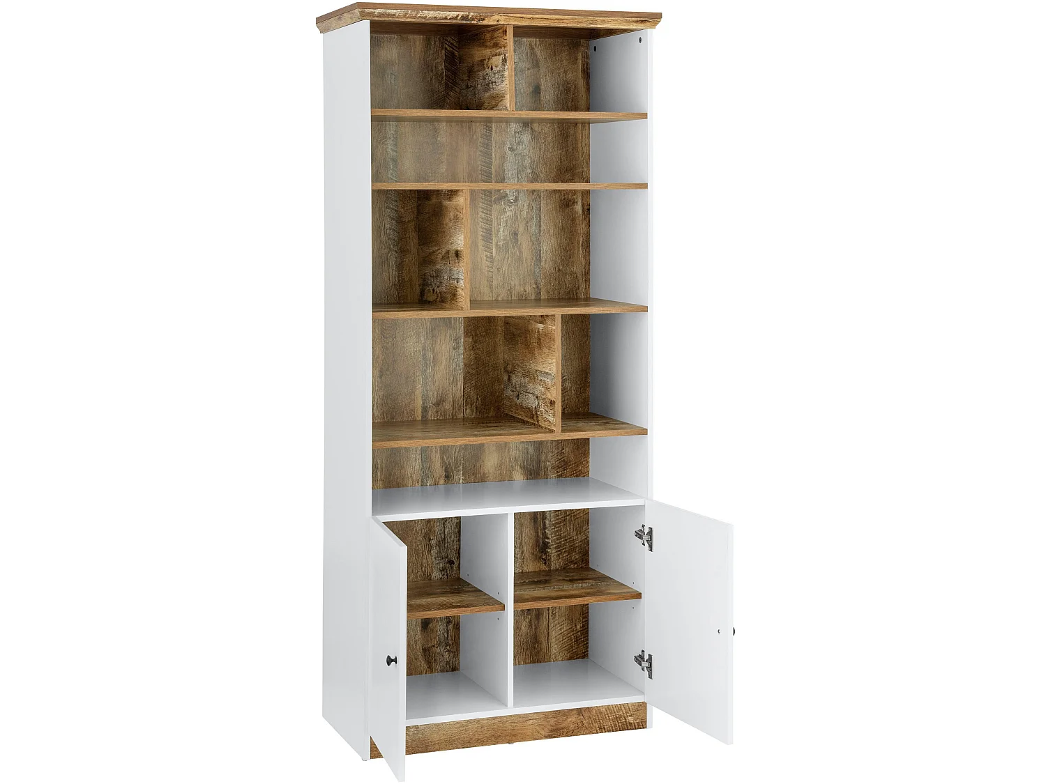 Librería Castor 8 abierta Blanco/roble