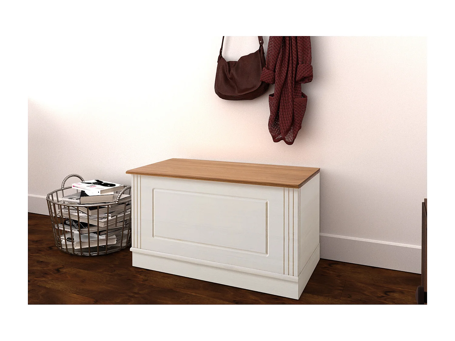 Jels | Armário suspenso com 1 porta em MDF castanho