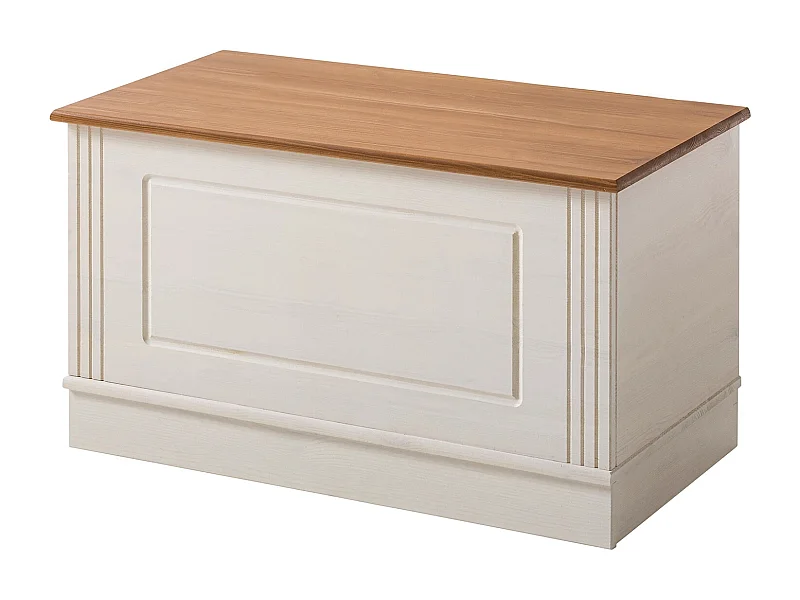 Cassapanca con contenitore in pino bianco/miele