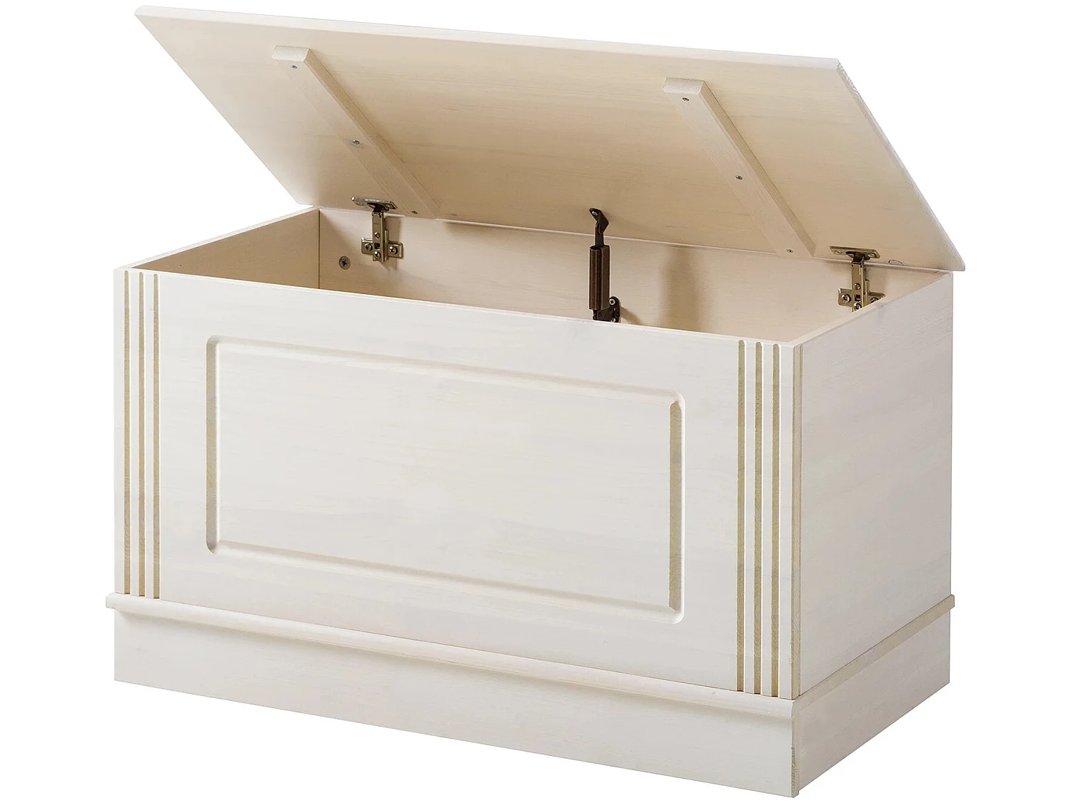 Anita|Coffre avec rangement en pin blanc