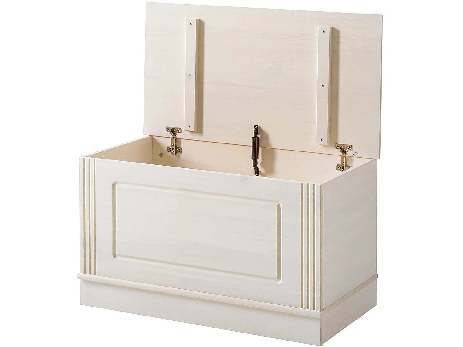 Anita|Coffre avec rangement en pin blanc