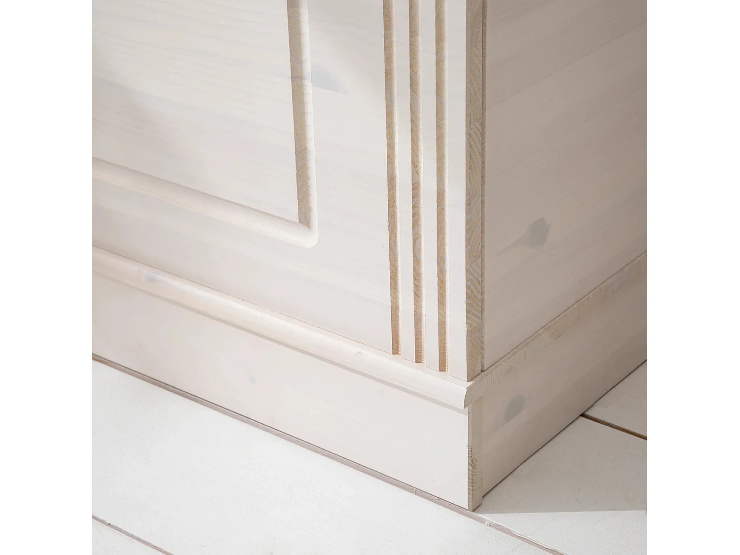 Anita|Coffre avec rangement en pin blanc