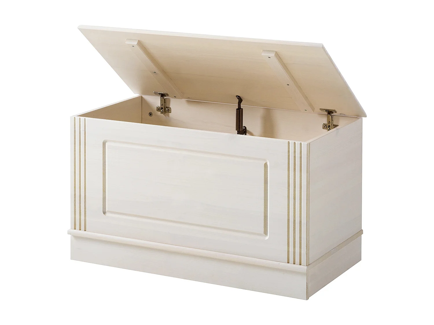 Anita|Coffre avec rangement en pin blanc