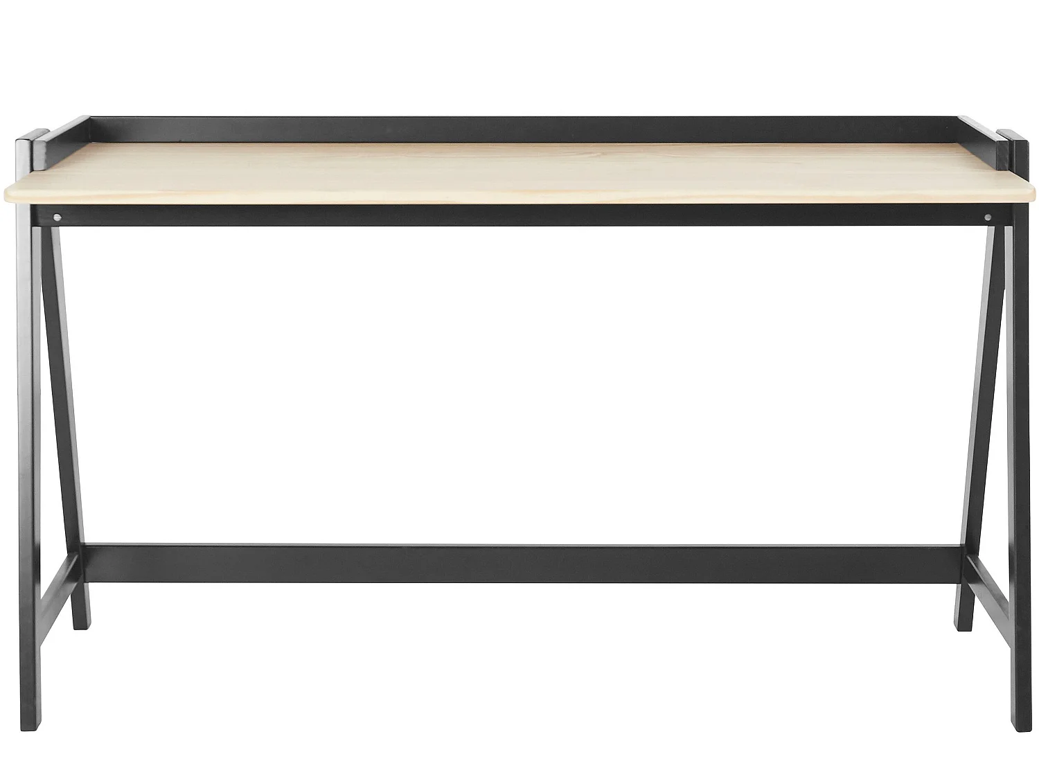 Cruz | Bureau Pin en Noir Nature